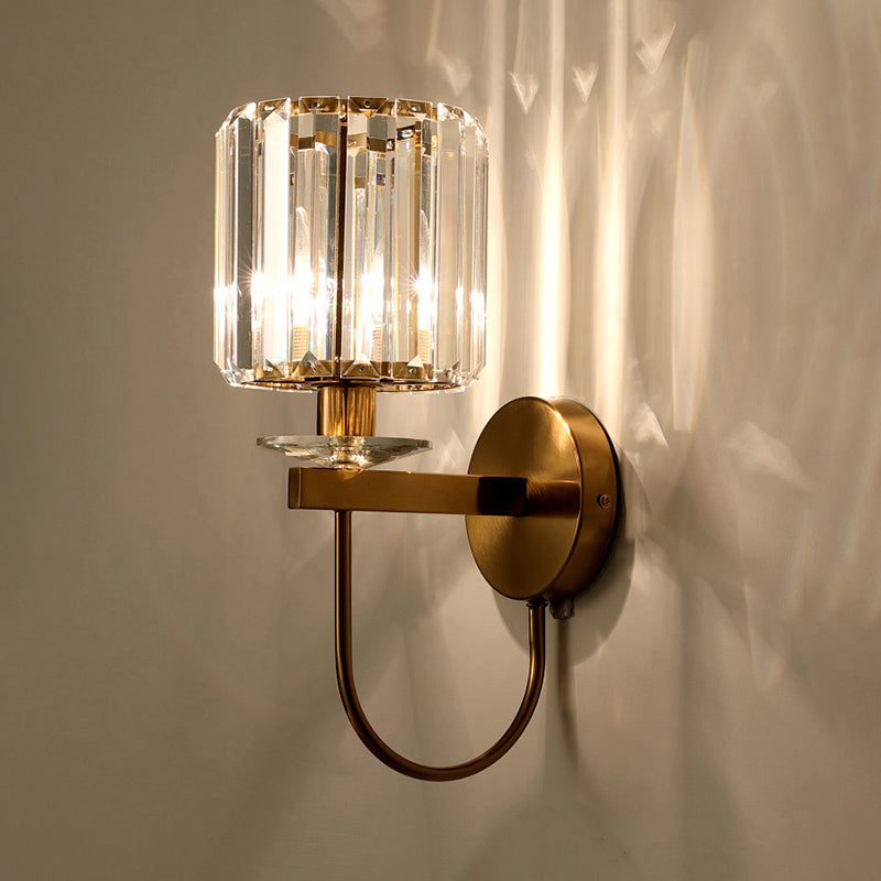 Clarisso | Wandleuchte aus Kristallglas und Messing