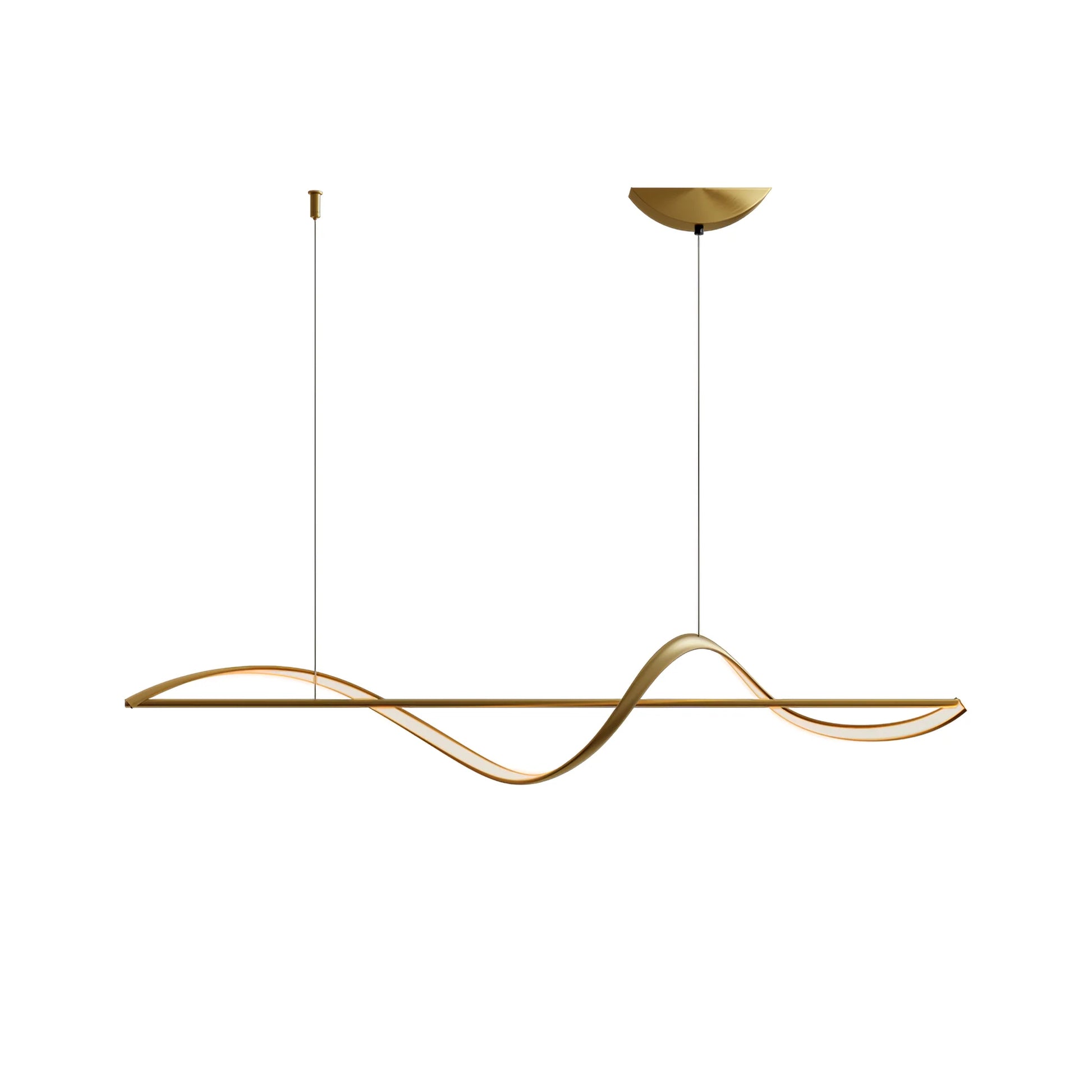 Aurevia | Wellenförmige LED Pendelleuchte in Gold