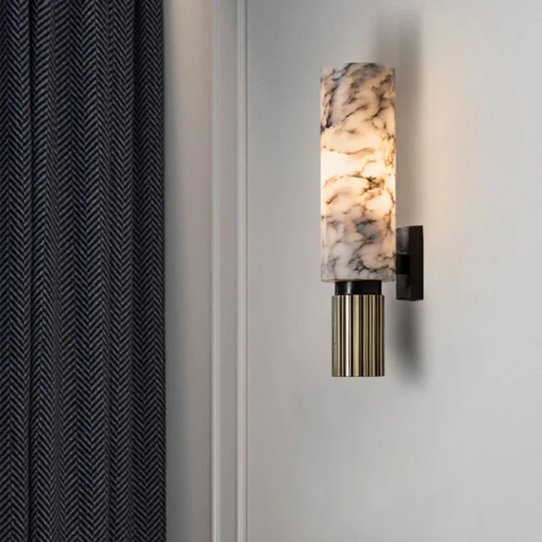 Led Wandleuchte | Marmor Optik Zylinder