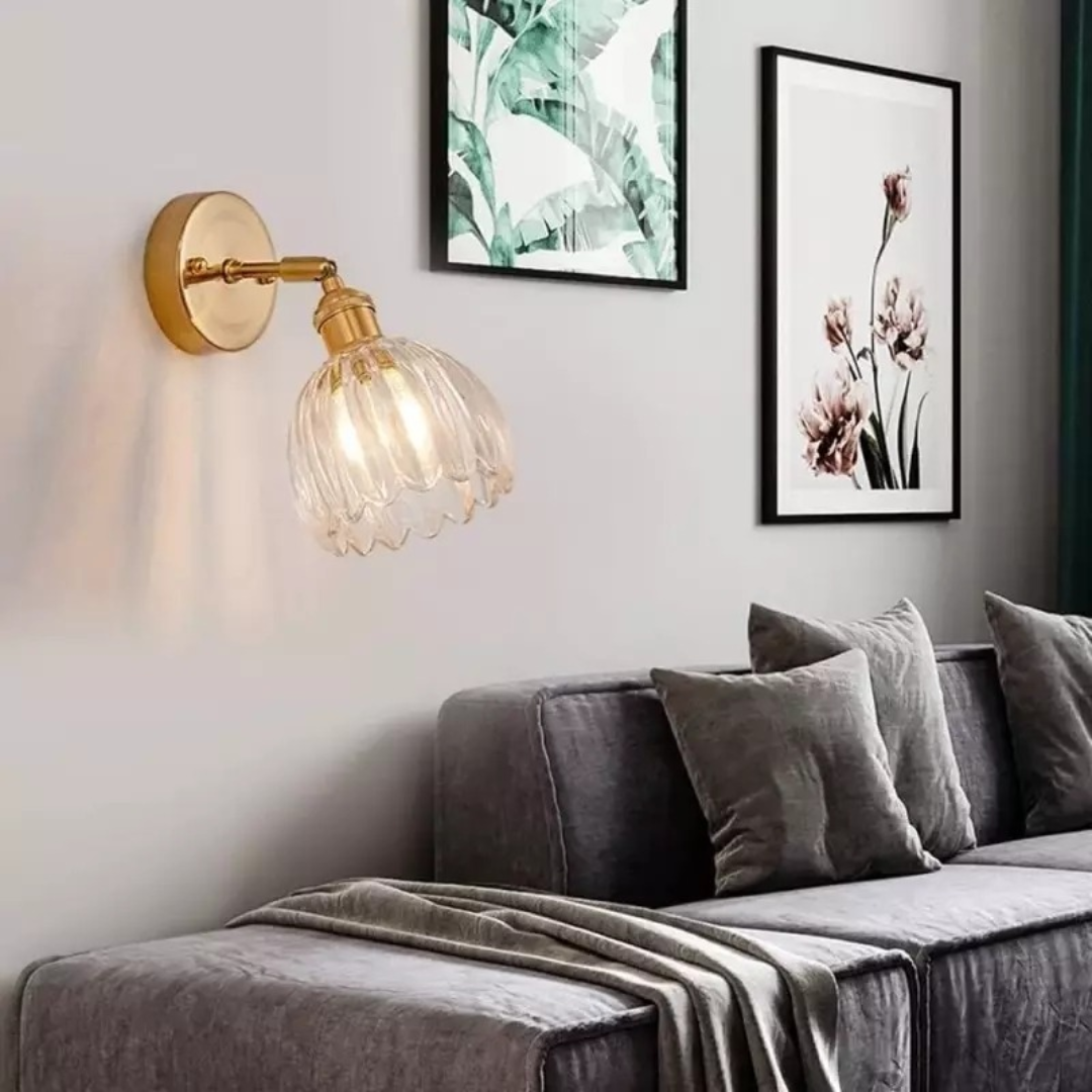 Tulpenform Glas | Wandlampe Retro Design