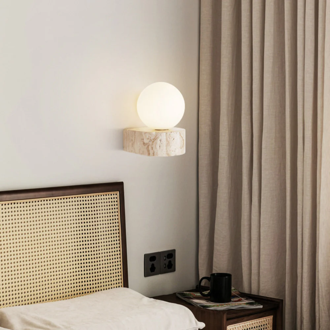 Noa | Glas Wandlampe Rund