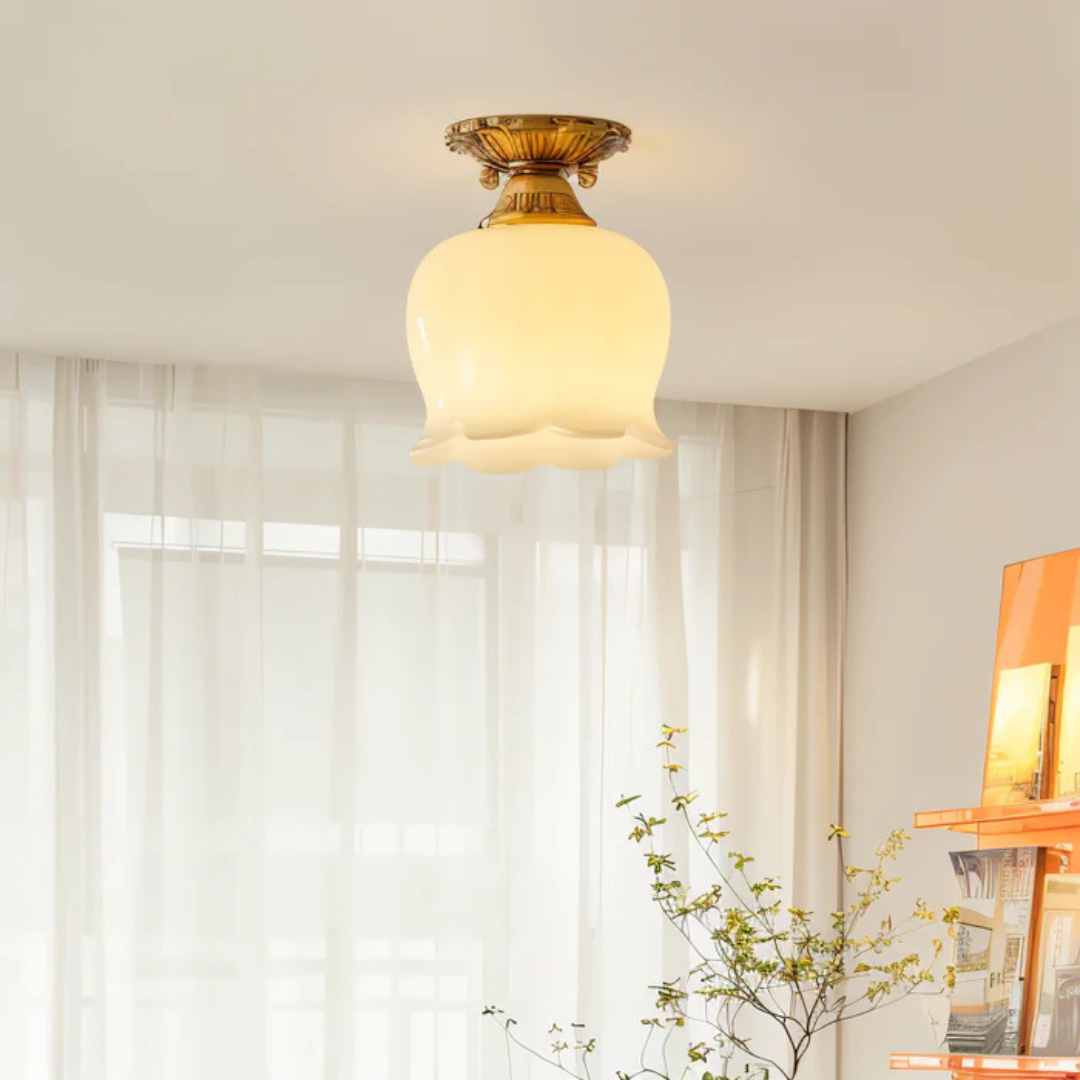 Vintage-Deckenleuchte | LED-Innenbeleuchtung in Blumenform