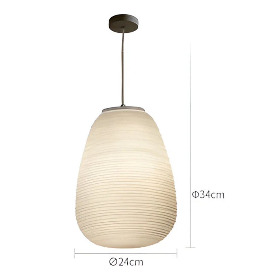 Liora | Opaalglas Hängeleuchte