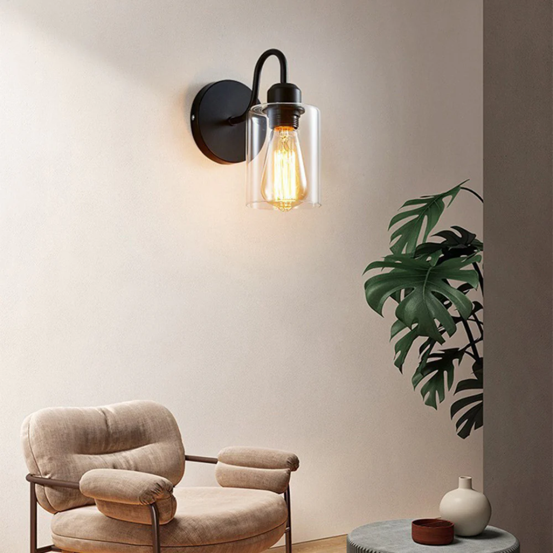 Vento | Minimalistische Schwarze Wandlampe