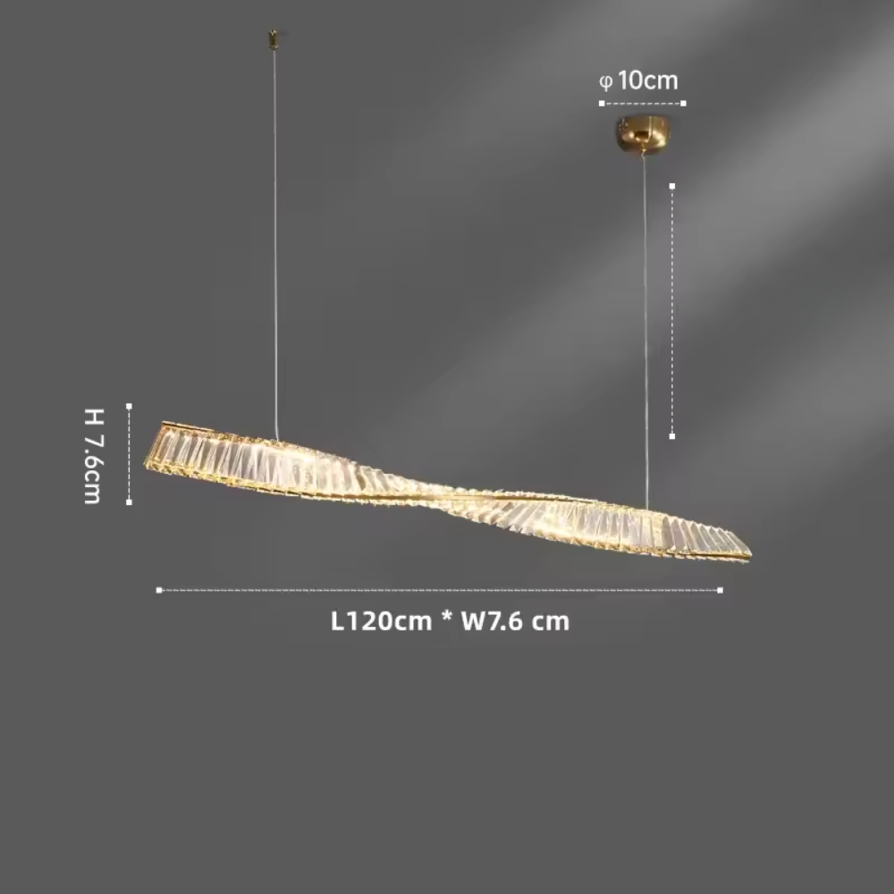 Velmira | LED Hängeleuchte mit Goldrahmen