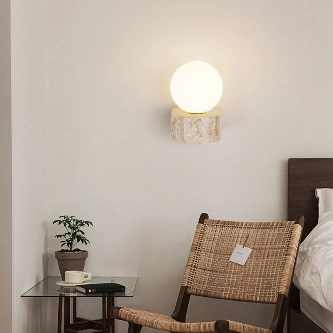 Noa | Glas Wandlampe Rund