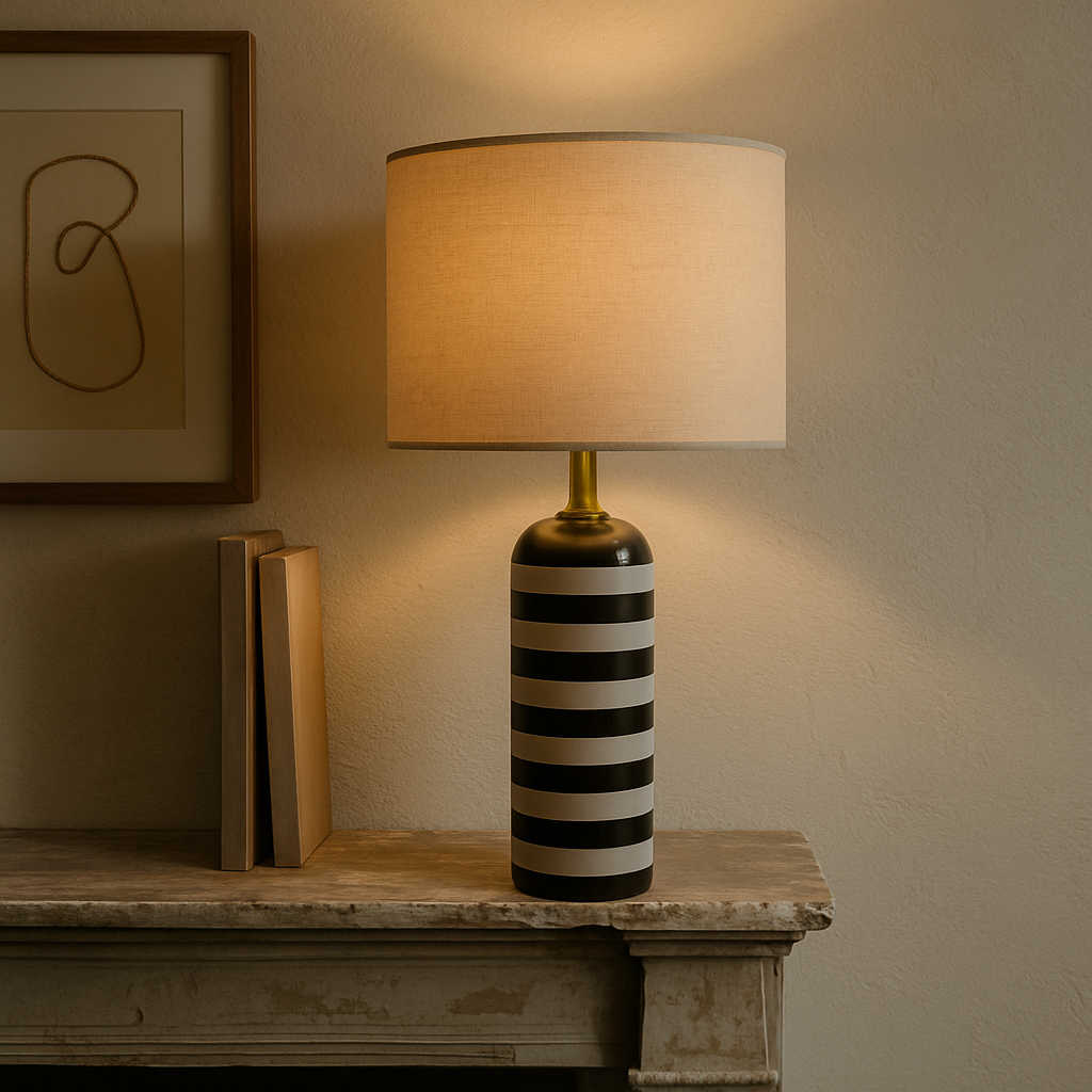 Calvory | Moderne Tischleuchte im Streifen-Design