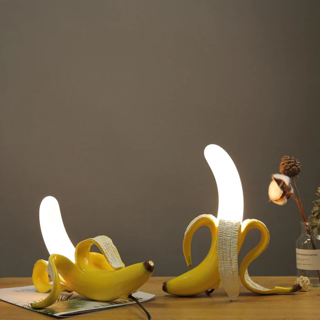 Goldene Bananen-Tischleuchte | LED-Innenbeleuchtung