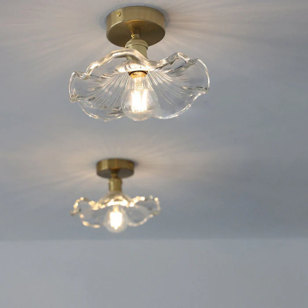 Eloria – Glas-Deckenleuchte in Blütenform