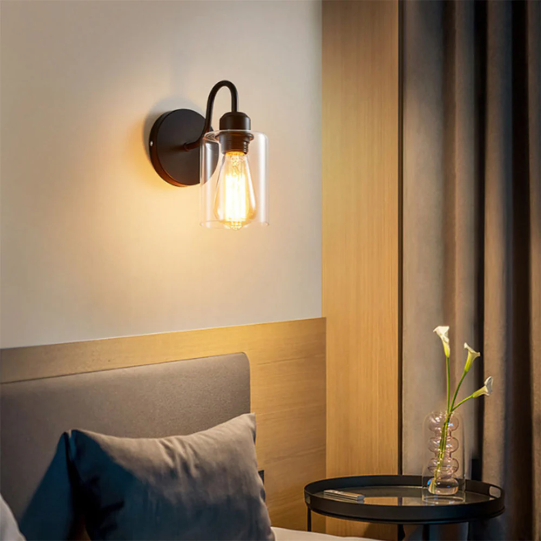 Vento | Minimalistische Schwarze Wandlampe
