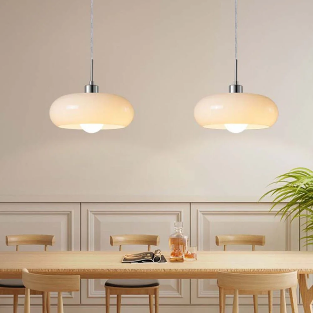 Liora | Glas Hängeleuchte Kugelform Donut Design