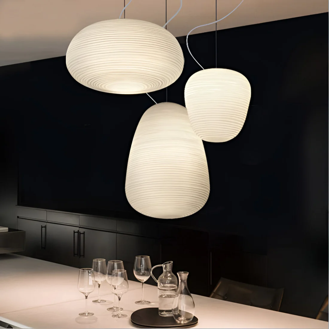 Liora | Opaalglas Hängeleuchte