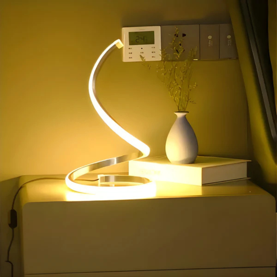 S-förmige LED-Tischleuchte | Innenbeleuchtung für Zuhause