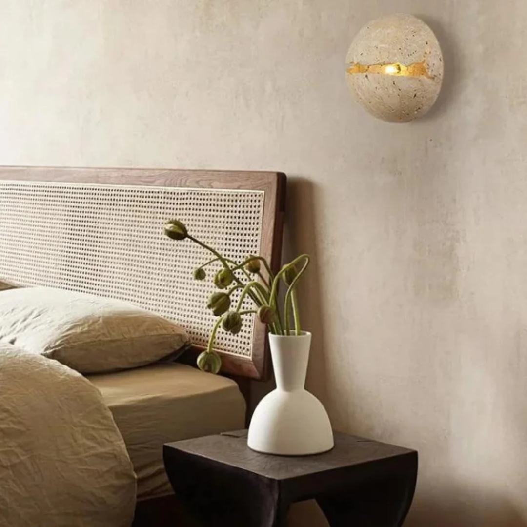 Calira | Wandlampe aus echtem Stein