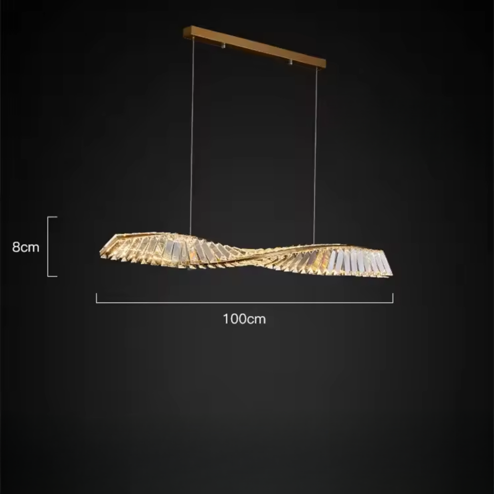 Velmira | LED Hängeleuchte mit Goldrahmen