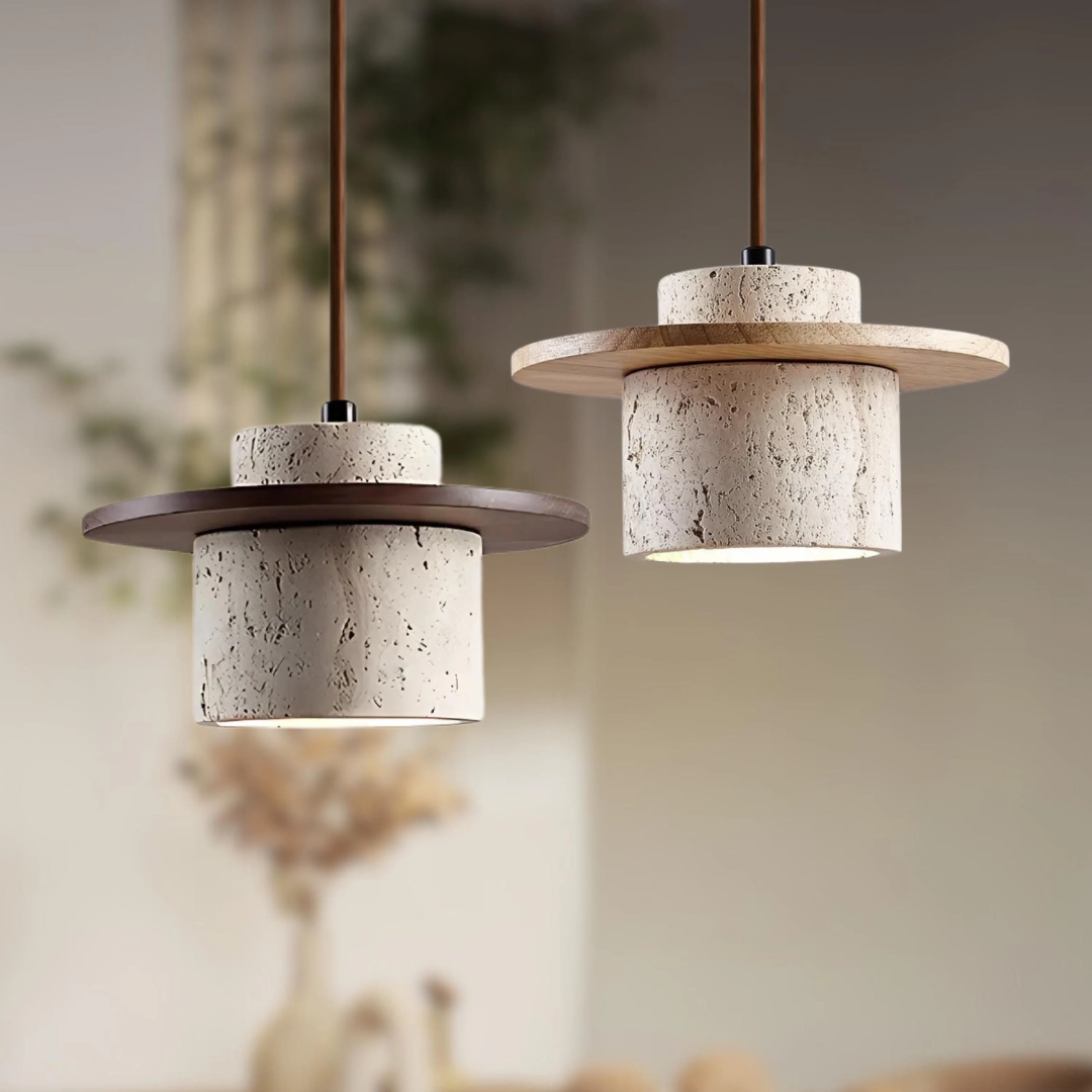 Travertin Hängelampe | Wohnzimmer Esstisch Beleuchtung