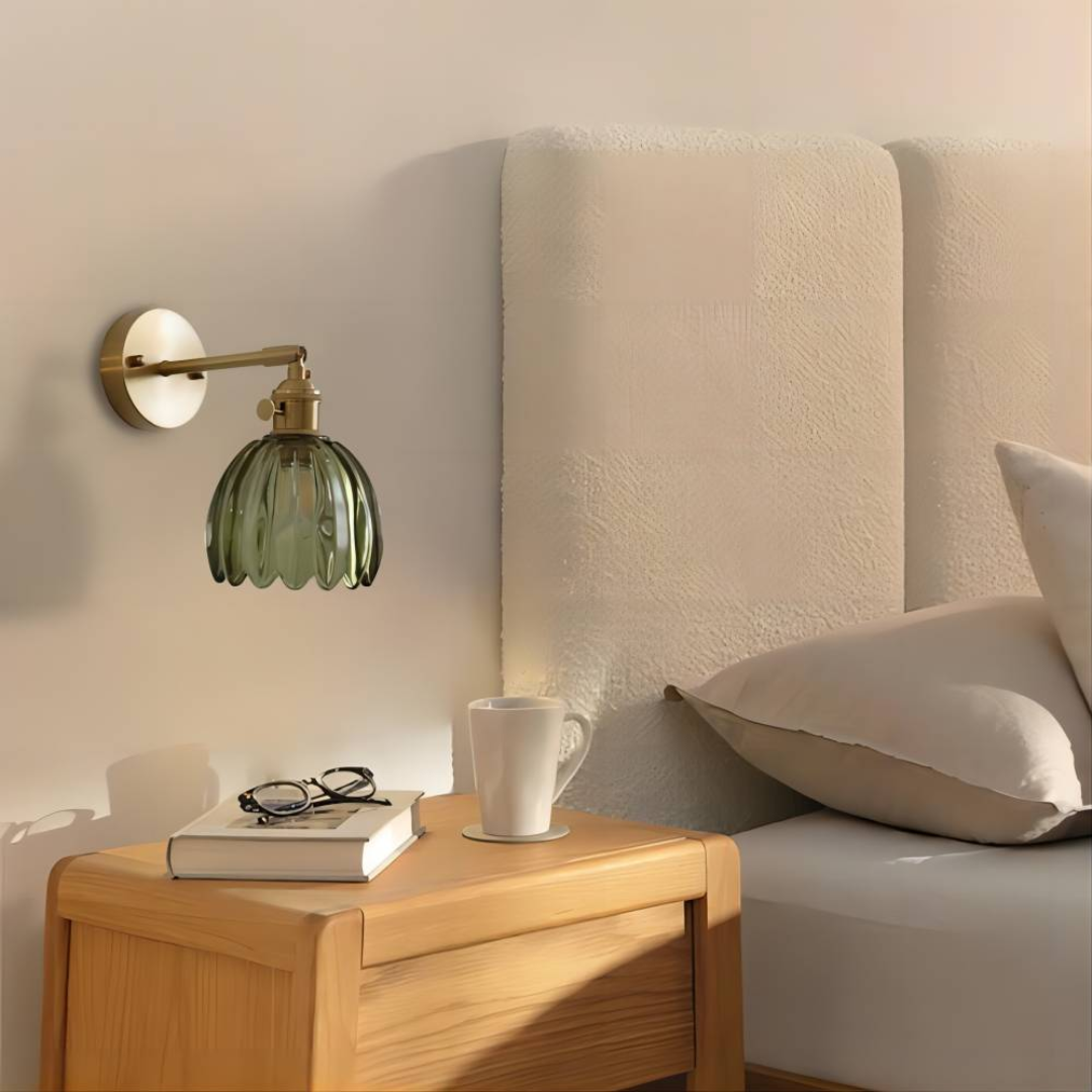 Tulpenform Glas | Wandlampe Retro Design