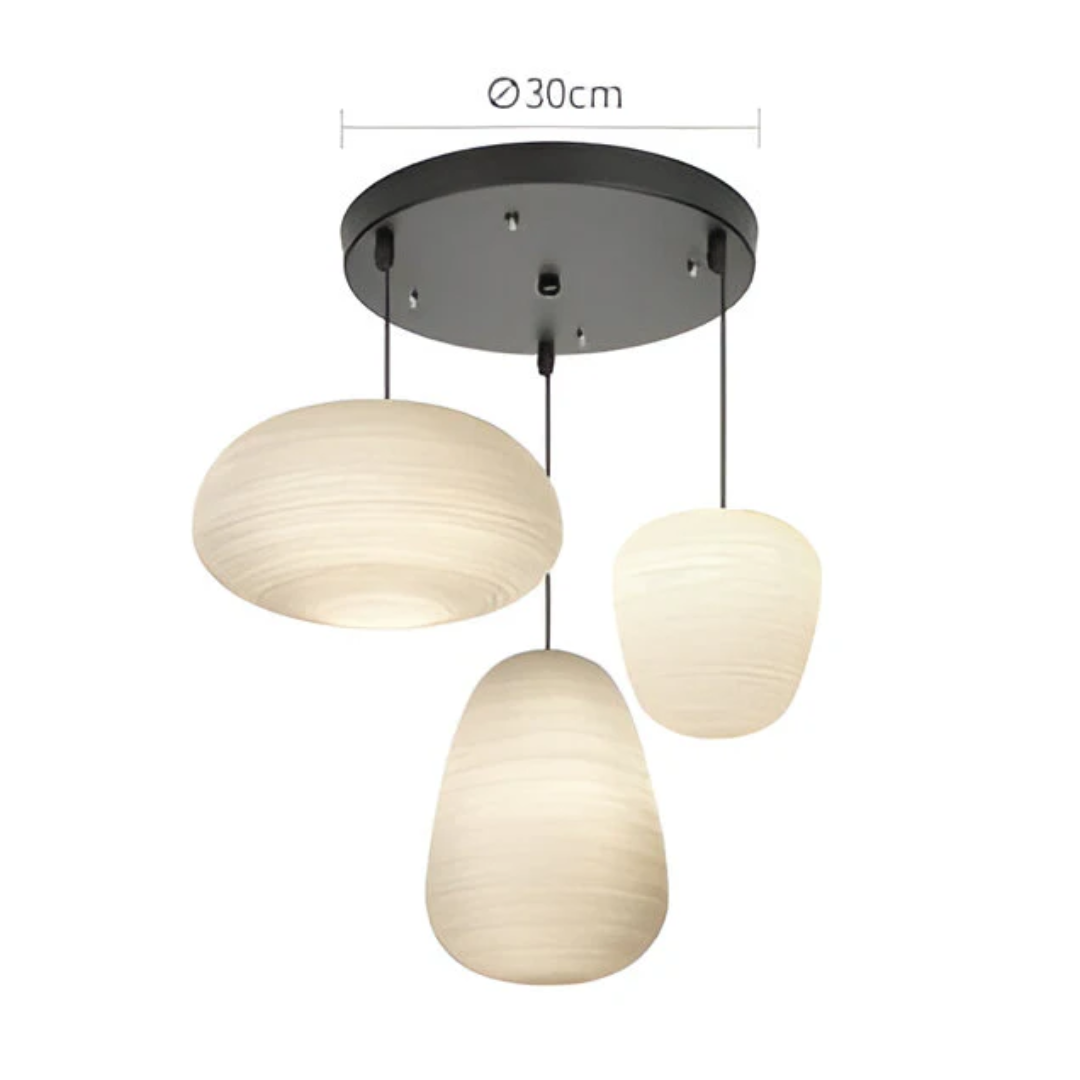 Liora | Opaalglas Hängeleuchte