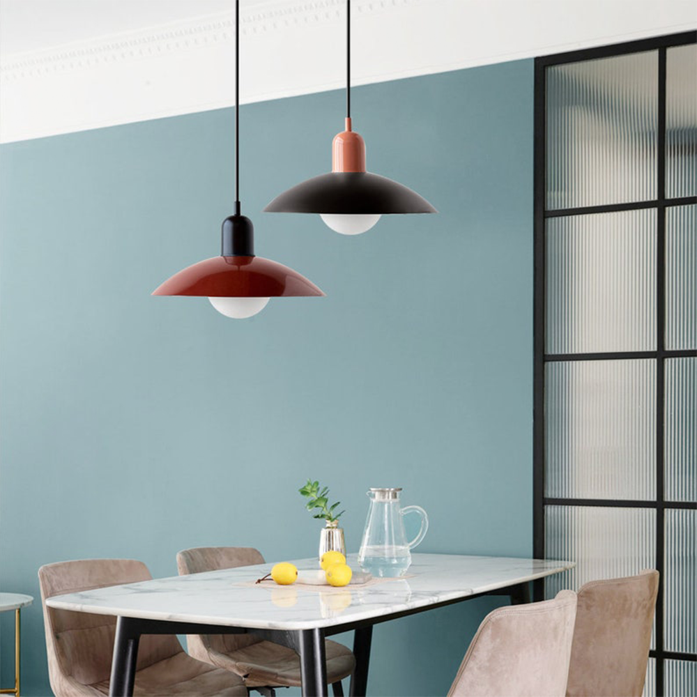 Macaron Pendelleuchte | Farbiger Glasschirm für Modernes Flair