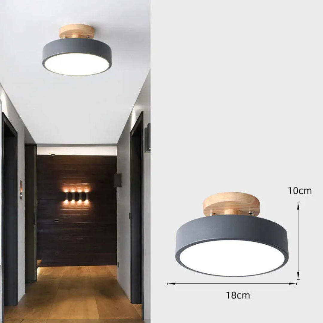 Nordis | LED-Deckenleuchte mit Holzrahmen