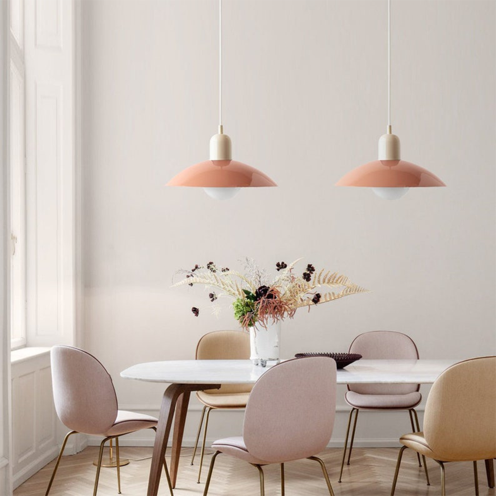 Macaron Pendelleuchte | Farbiger Glasschirm für Modernes Flair