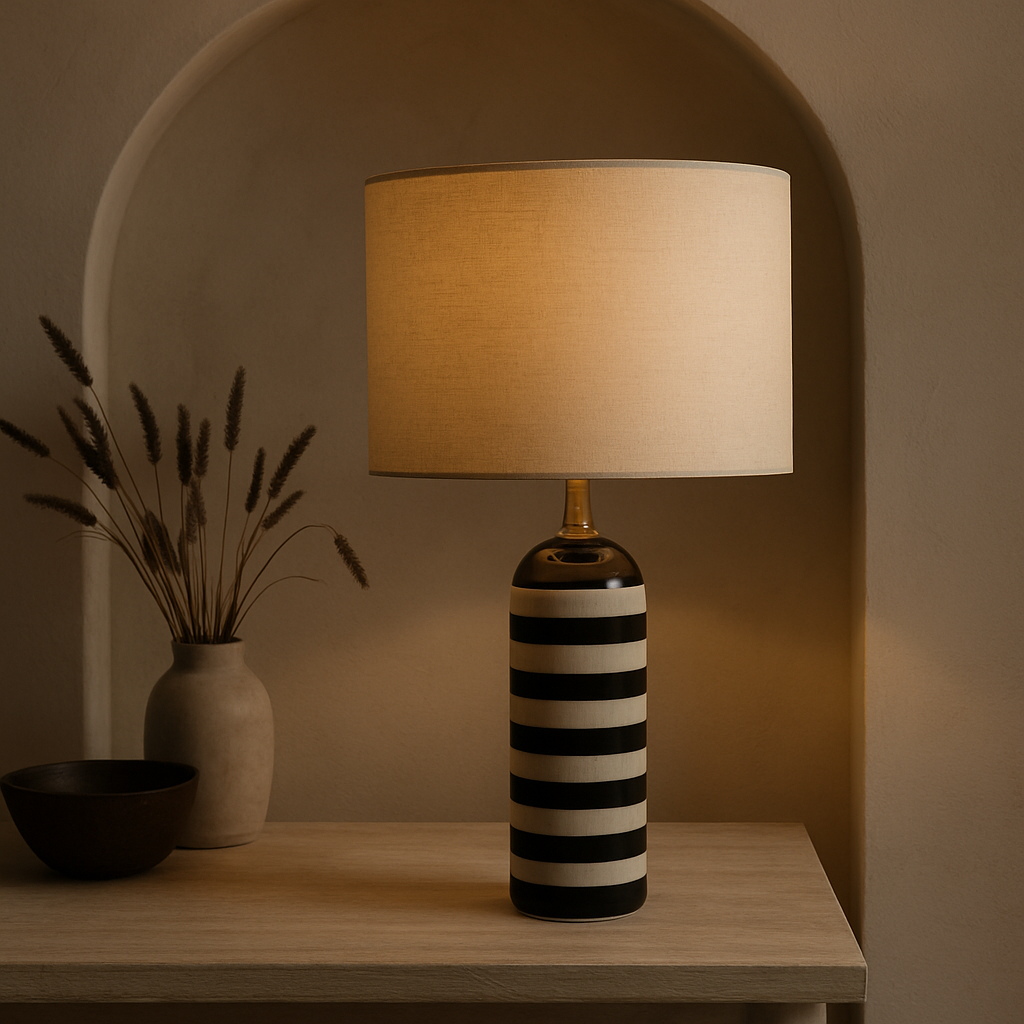 Calvory | Moderne Tischleuchte im Streifen-Design