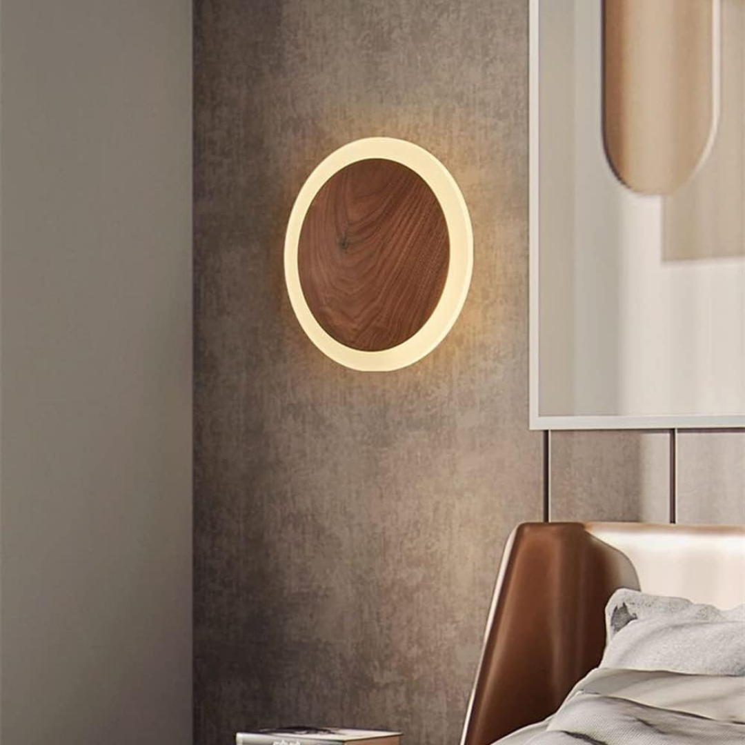 LED-Wandleuchte aus Holz | Skandinavisches Design