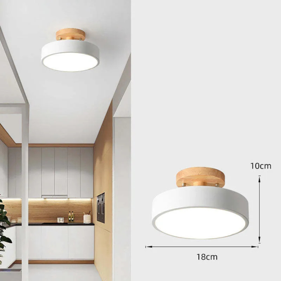 Nordis | LED-Deckenleuchte mit Holzrahmen