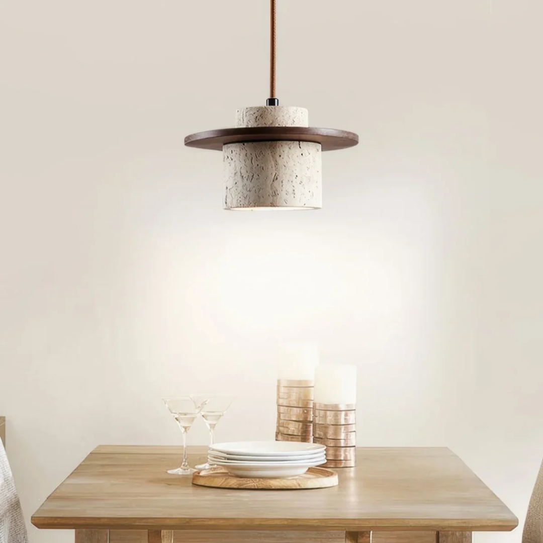 Travertin Hängelampe | Wohnzimmer Esstisch Beleuchtung