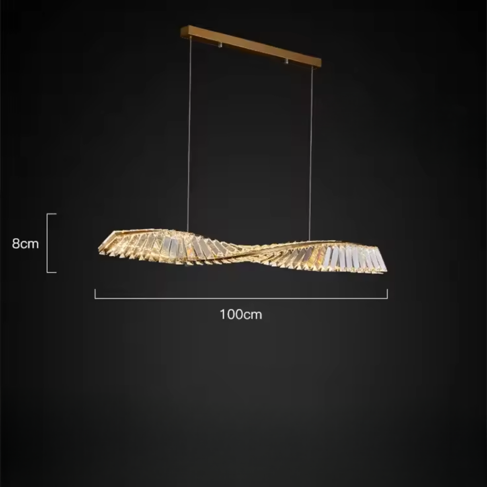 Velmira | LED Hängeleuchte mit Goldrahmen