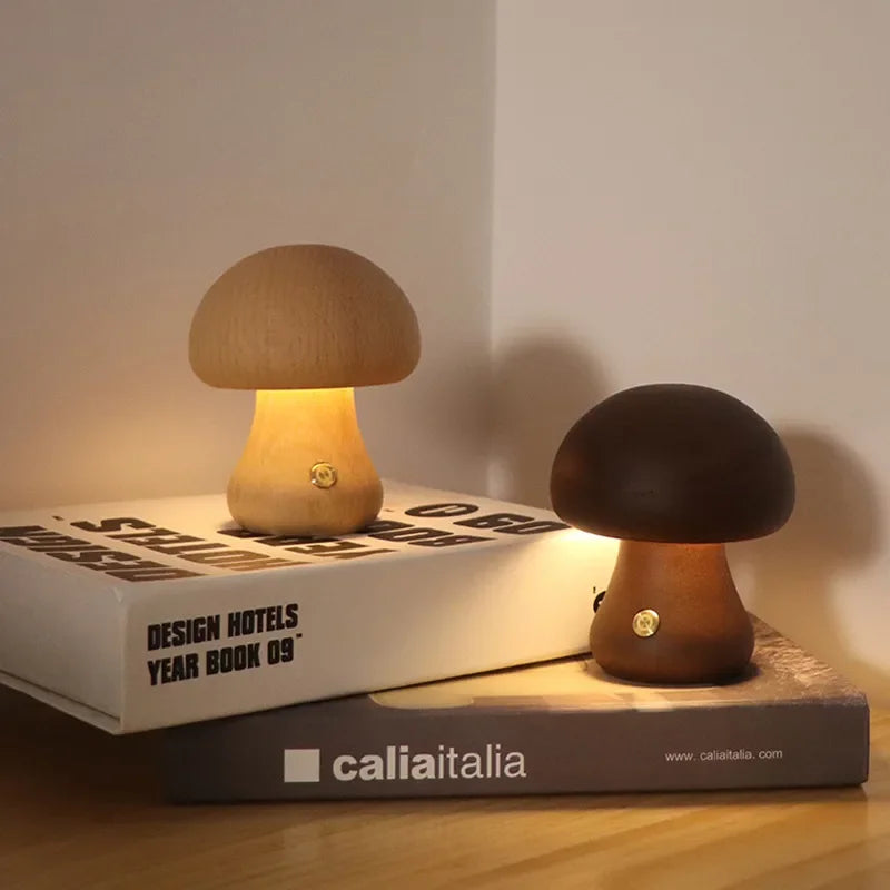 Mycora | Pilz-Tischleuchte aus Holz