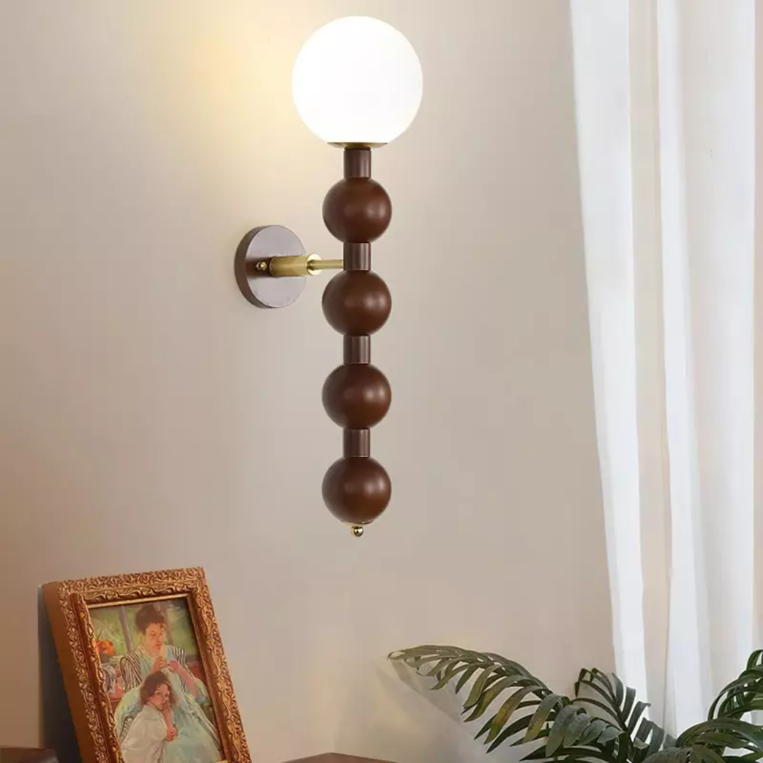Liora | Vintage Wandlampe Holz