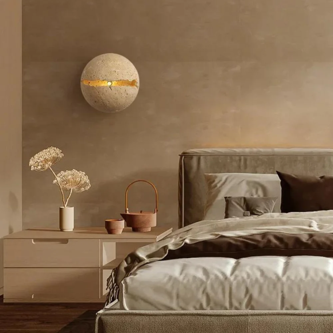 Calira | Wandlampe aus echtem Stein