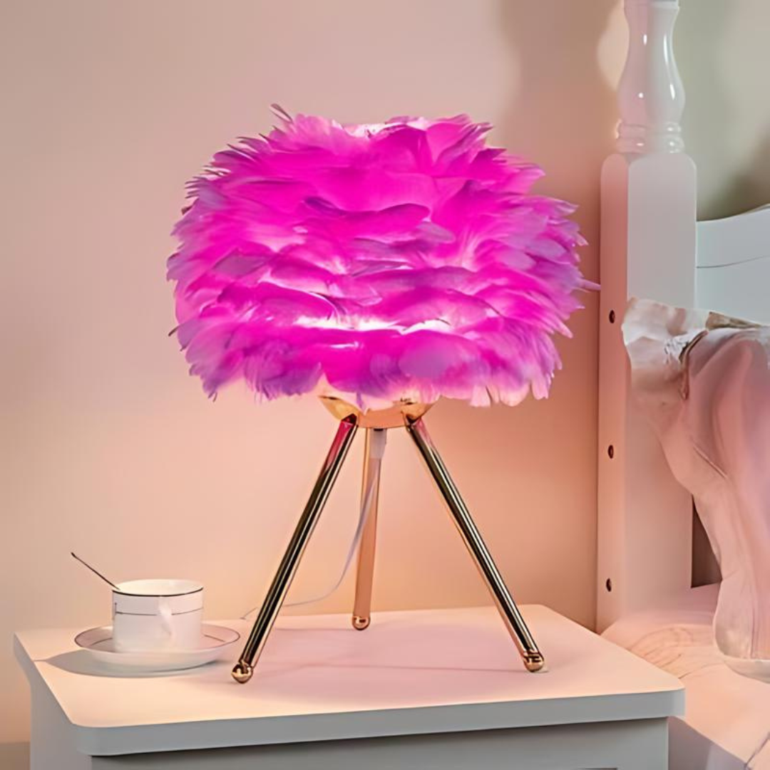 Lunara | Tischlampe mit Federschirm