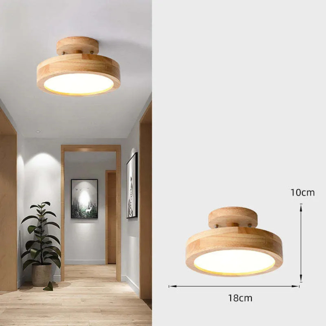 Nordis | LED-Deckenleuchte mit Holzrahmen