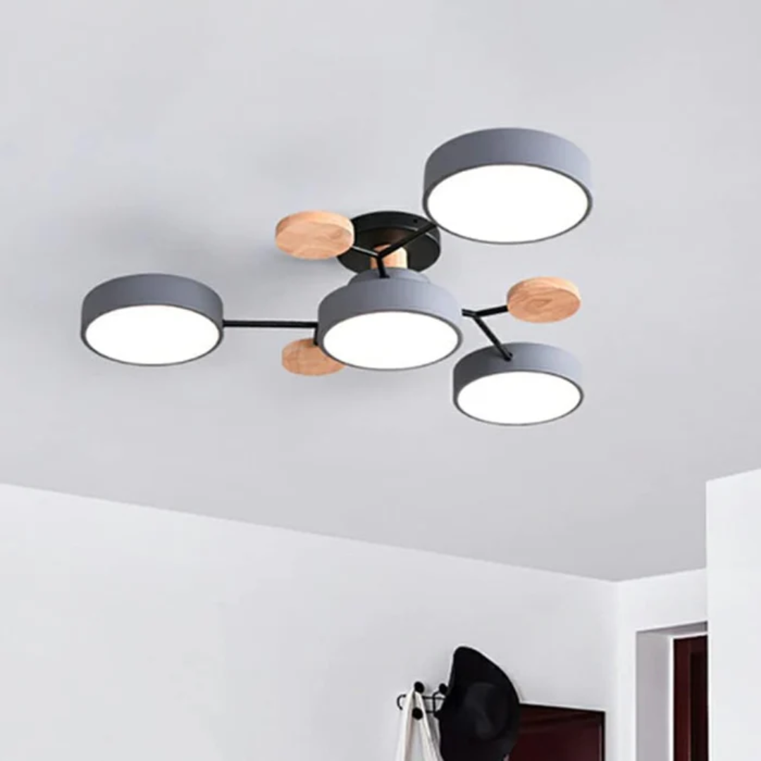 Ardena | LED Deckenleuchte modern mit Holzdetails