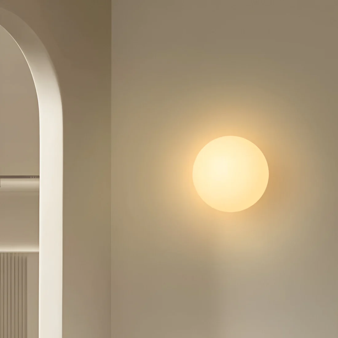 Solora | LED Wandleuchte rund aus Glas