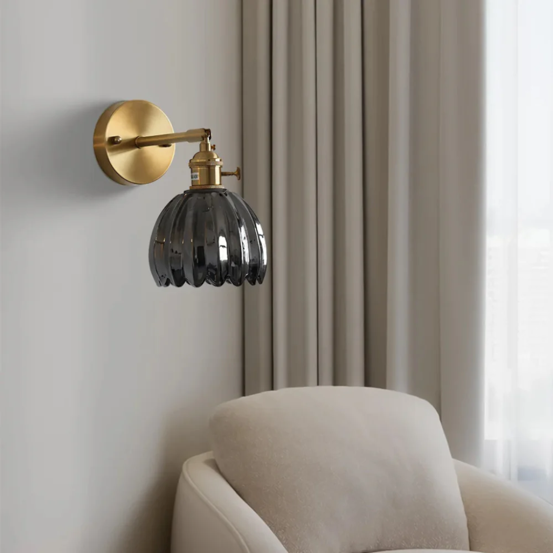 Tulpenform Glas | Wandlampe Retro Design