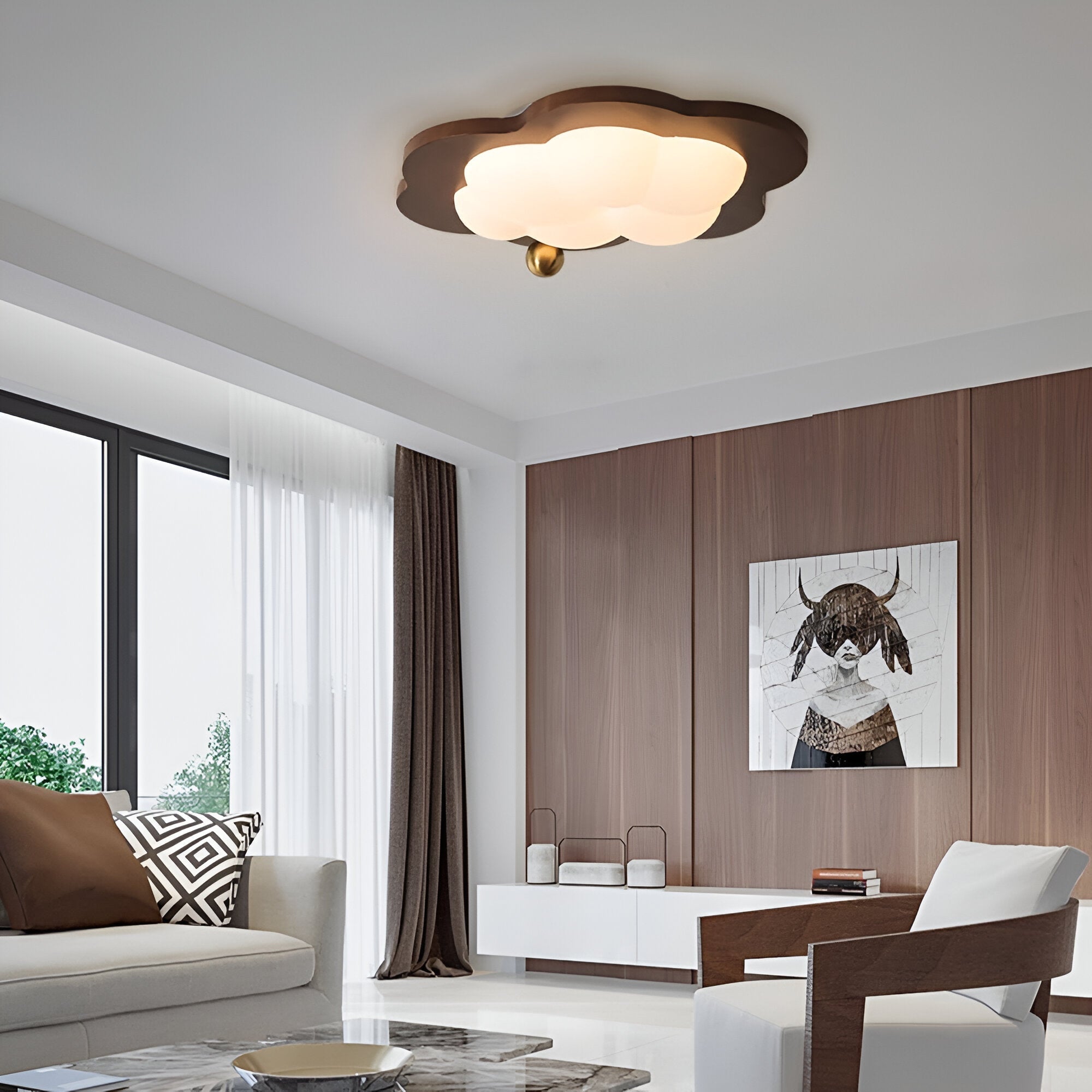 Loft | Holz LED Deckenleuchte