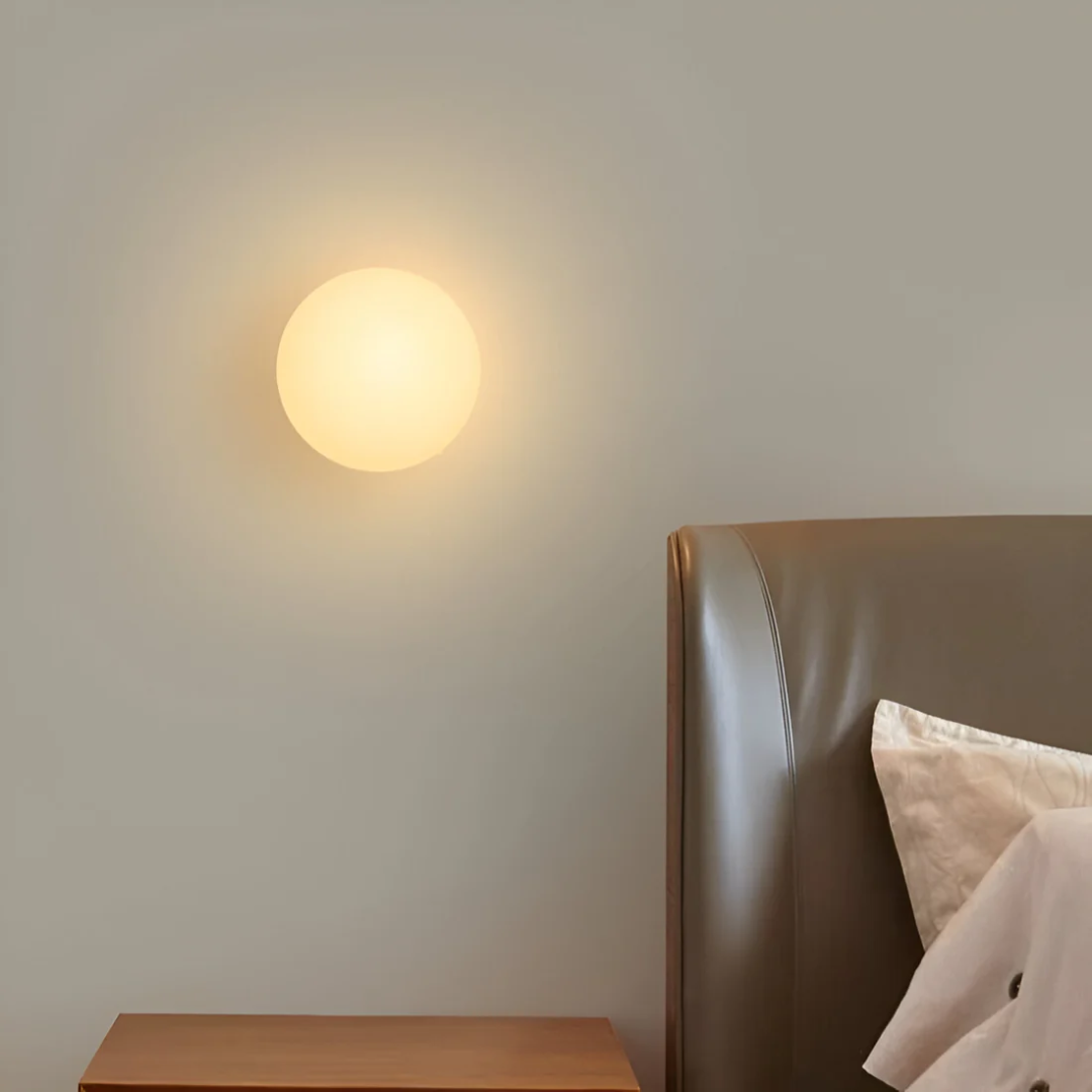 Solora | LED Wandleuchte rund aus Glas