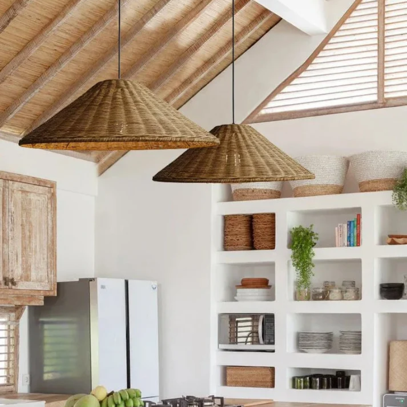 Ravena | Pendelleuchte im Rattandesign