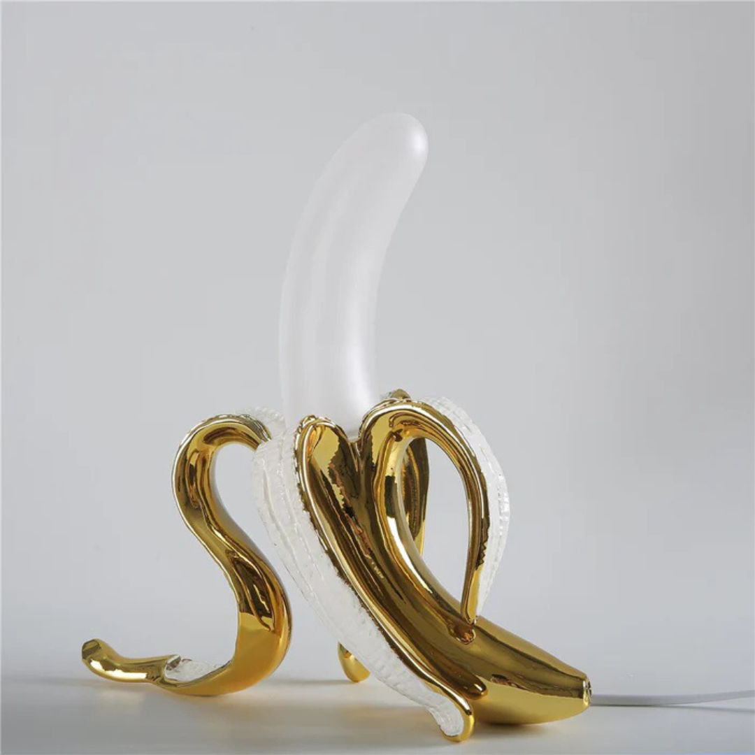 Goldene Bananen-Tischleuchte | LED-Innenbeleuchtung