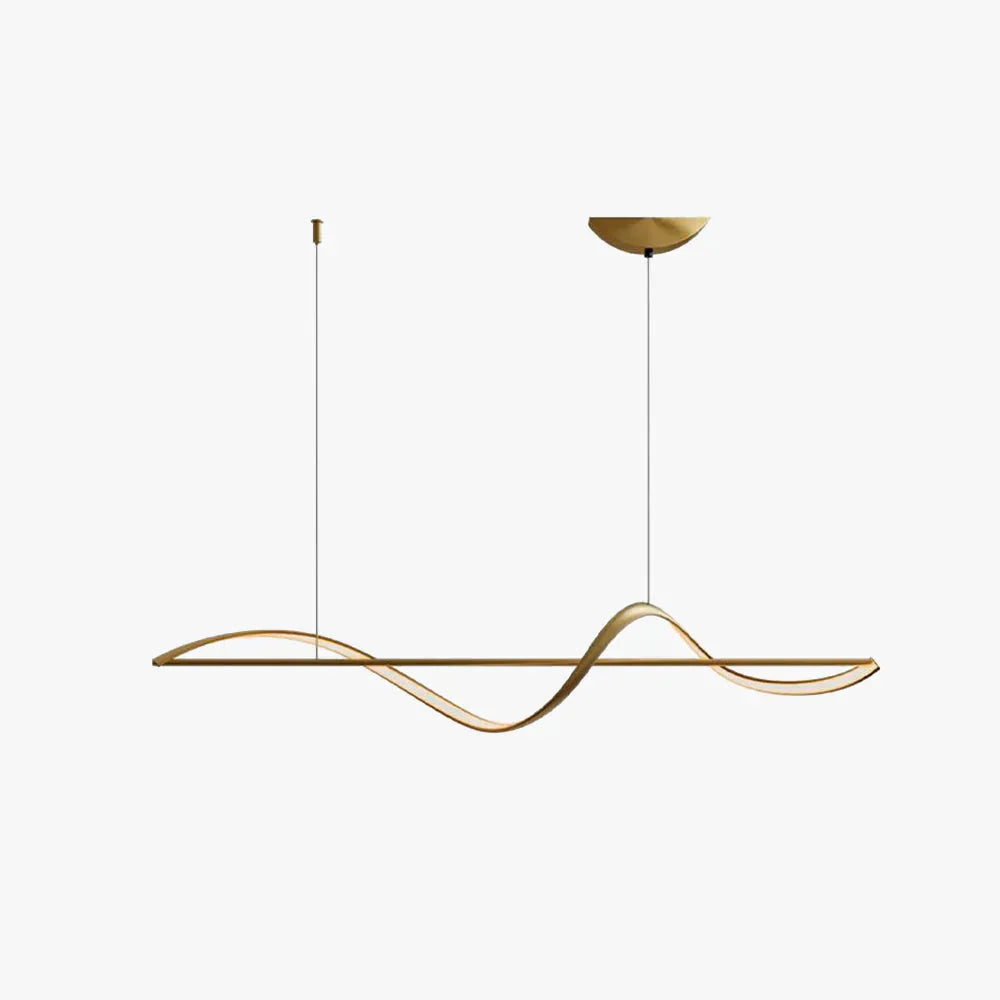 Aurevia | Wellenförmige LED Pendelleuchte in Gold