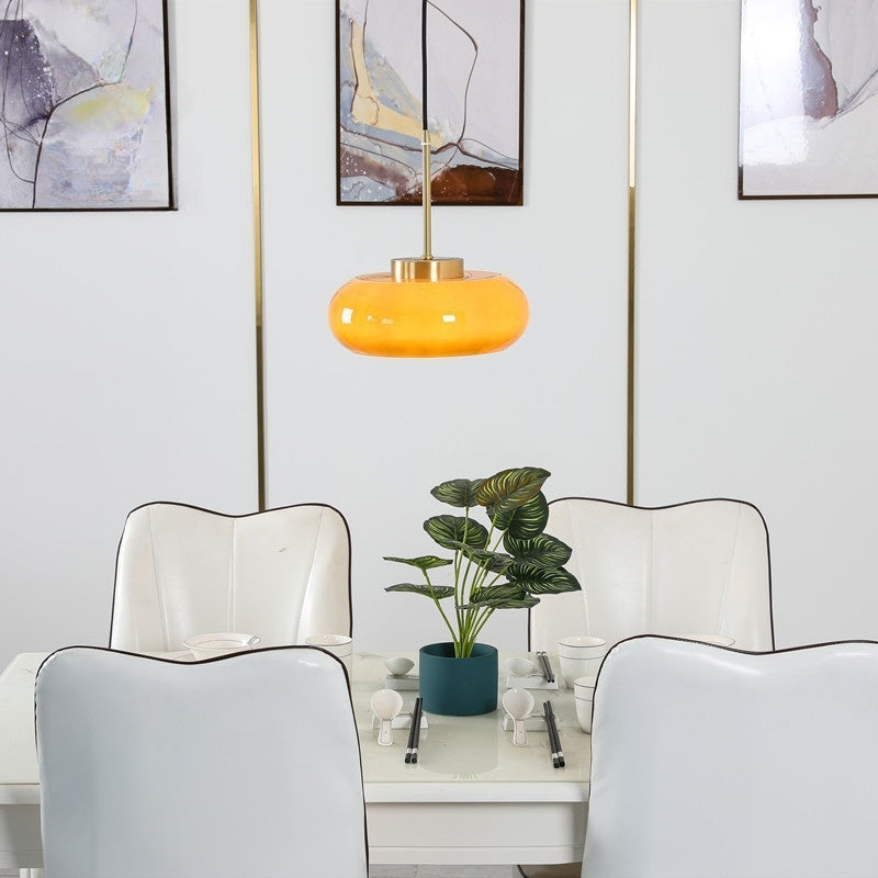 Hailie | Pendelleuchte aus Glas in Brotform