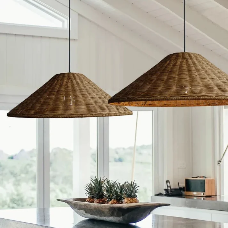 Ravena | Pendelleuchte im Rattandesign