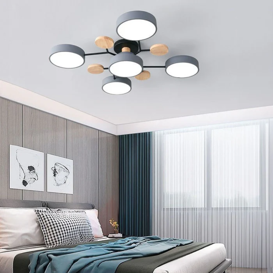 Ardena | LED Deckenleuchte modern mit Holzdetails