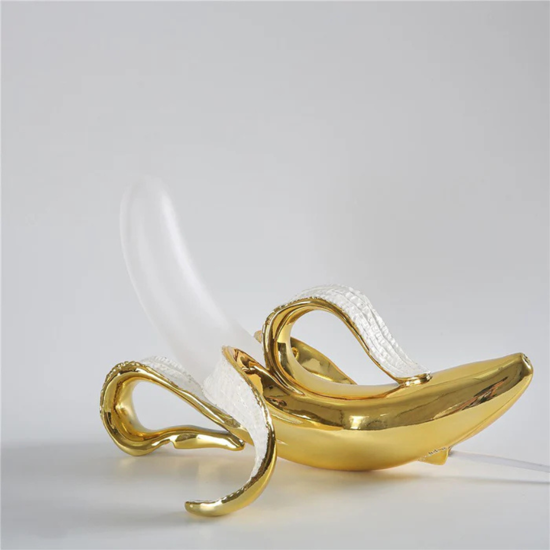 Goldene Bananen-Tischleuchte | LED-Innenbeleuchtung