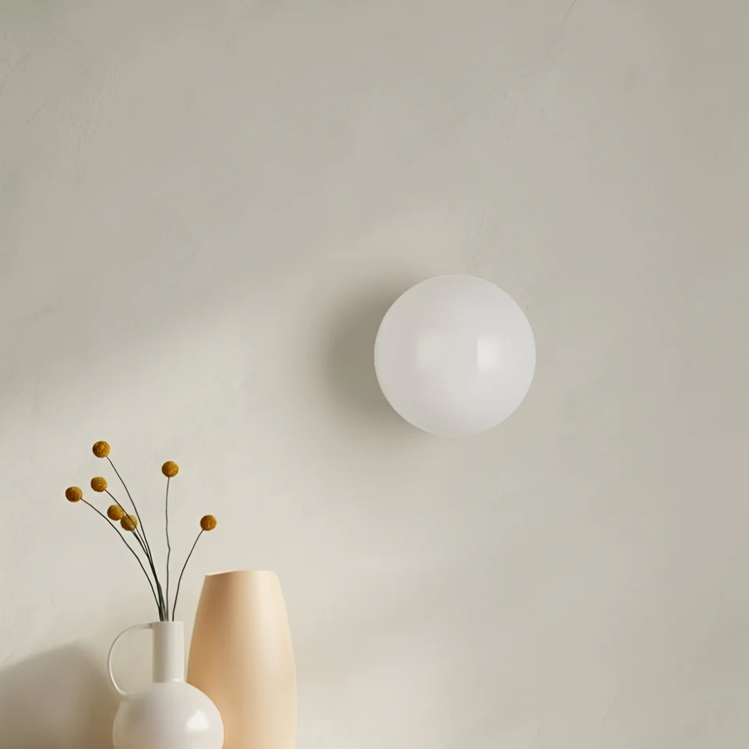 Solora | LED Wandleuchte rund aus Glas