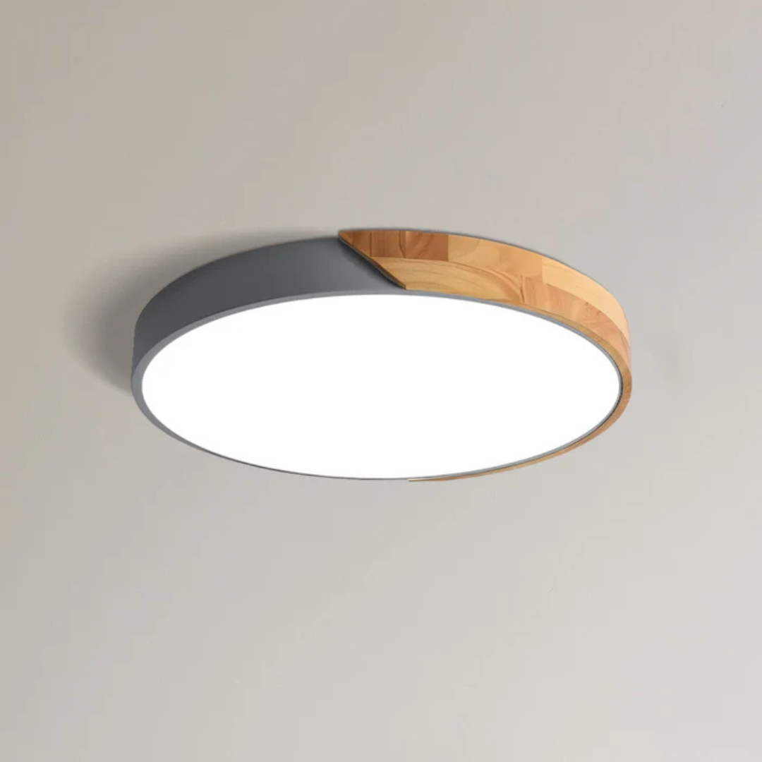Avela | LED Deckenleuchte rund aus Holz