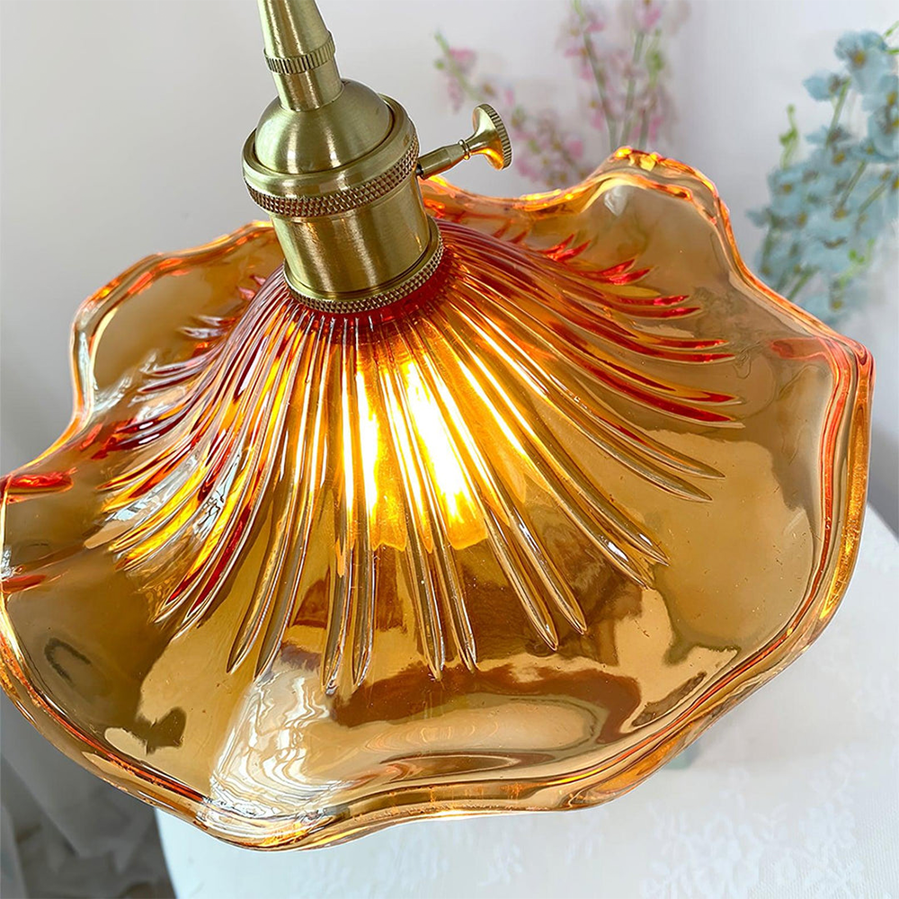 Dekorative Pendelleuchte | Glas | Blütenform